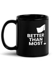 Better Than Most Black Mug