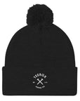 TeeBox Alt Badge Pom-Pom Beanie