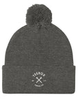 TeeBox Alt Badge Pom-Pom Beanie