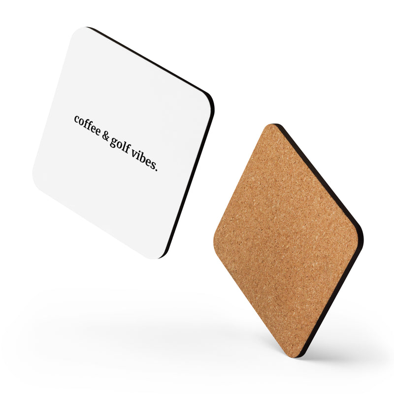 Golf and Coffee Cork-back Coaster
